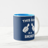 Dieser Typ ist Skifahrer Zweifarbige Tasse (VorderseiteRechts)