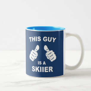 Dieser Typ ist Skifahrer Zweifarbige Tasse