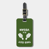 Dieser Typ ist Vegan Gepäckanhänger (Vorderseite vertikal)