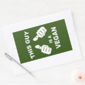 Dieser Typ ist Vegan Rechteckiger Aufkleber (Umschlag)