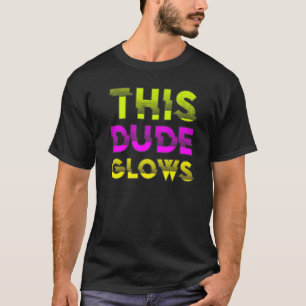 Dieser Typ leuchtet Party 80er Vintag Retro farbig T-Shirt