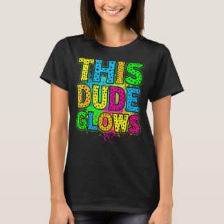 Dieser Typ leuchtet Party 80er Vintag Retro farbig T-Shirt