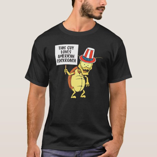 Dieser Typ Liebe des amerikanischen Schabe-Schädli T-Shirt (Vorderseite)