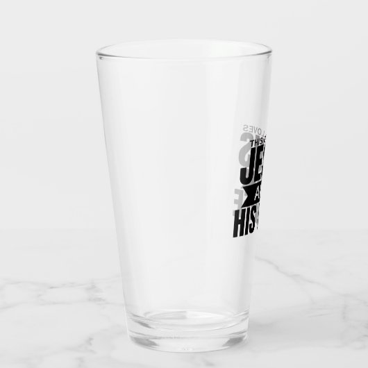 Dieser Typ Liebe Jesus und seine Ehefrau Glas-Cup Glas (Rechts)