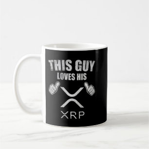 Dieser Typ Liebe seine Ripple XRP Crypto Coin HODL Kaffeetasse
