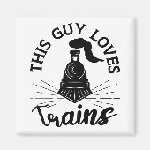 Dieser Typ Lieben Bahn Lover Funny Train Magnet (Vorne)