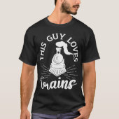 Dieser Typ Lieben Bahn Lover Funny Train T-Shirt (Vorderseite)