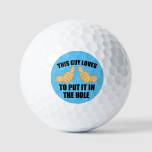 DIESER TYP LIEBEN, ES IN DIE LOHNE ZU SETZEN GOLFBALL