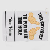 DIESER TYP LIEBEN, ES IN DIE LOHNE ZU SETZEN GOLFHANDTUCH (Horizontal)