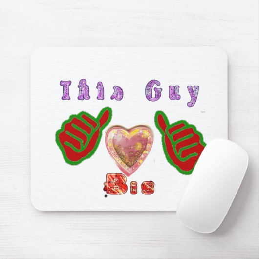 Dieser Typ Lieben große Geschenkkunst drucken Mousepad (Mit Mouse)