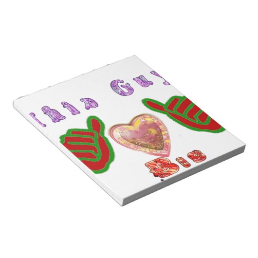 Dieser Typ Lieben große Geschenkkunst drucken Notizblock (angewinkelt)