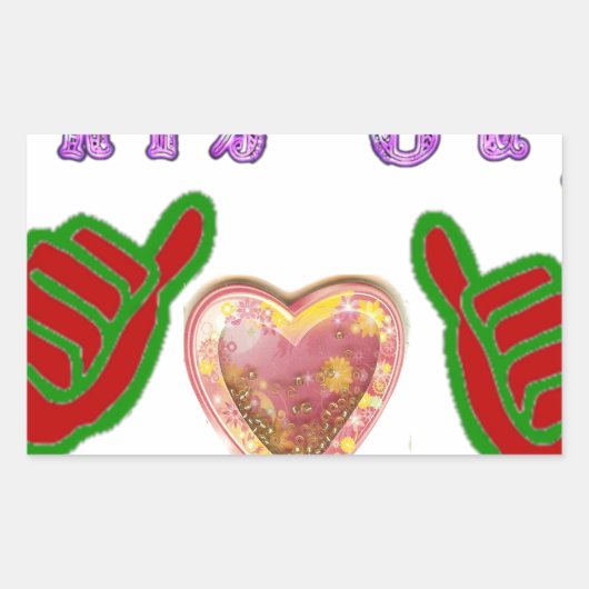 Dieser Typ Lieben große Geschenkkunst drucken Rechteckiger Aufkleber (Vorderseite)