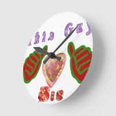 Dieser Typ Lieben große Geschenkkunst drucken Runde Wanduhr (Winkel)