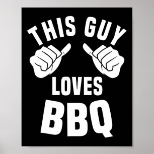 Dieser Typ Liebt Bbq Kostüm Lustiges Rbecue Smokin Poster
