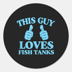 Dieser Typ liebt Fischtanks Lustiger Aquarium-Lieb Runder Aufkleber