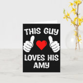 Dieser Typ liebt seine Freundin Amy Frau Valentins Karte (Gelbe Blume)