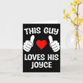 Dieser Typ liebt seine Joyce-Freundin Ehefrau Vale Karte (Gelbe Blume)