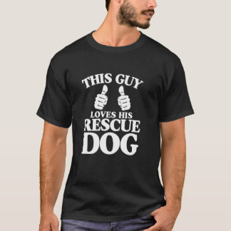 Dieser Typ liebt seinen Rettungshund Lustigster Hu T-Shirt