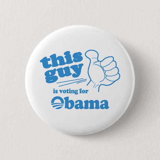 Dieser Typ / Mädchen stimmt für Obama Button (Vorderseite)