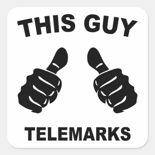 Dieser Typ Telemarke Quadratischer Aufkleber (Vorderseite)