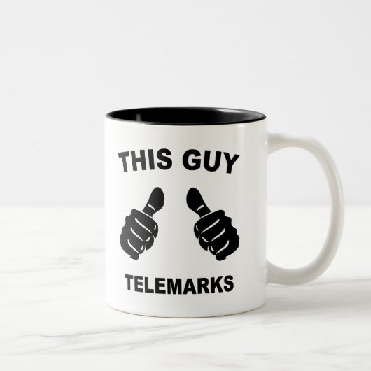 Dieser Typ Telemarke Zweifarbige Tasse (Rechts)