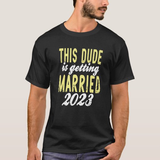 Dieser Typ wird 2023 Retro Bachelor verheiratet P T-Shirt (Vorderseite)