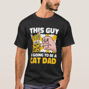 Dieser Typ wird zum Katzenpapa am Vatertag T-Shirt