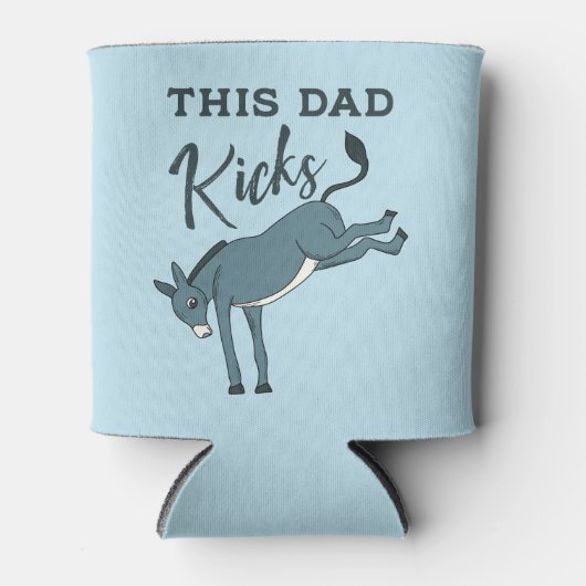 Dieser Vater kickt Donkey Funny Vathday Dosenkühler (Vorderseite)