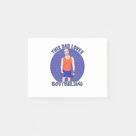 Dieser Vater Liebe Bodybuilding Post-it Klebezettel (Vorderseite)