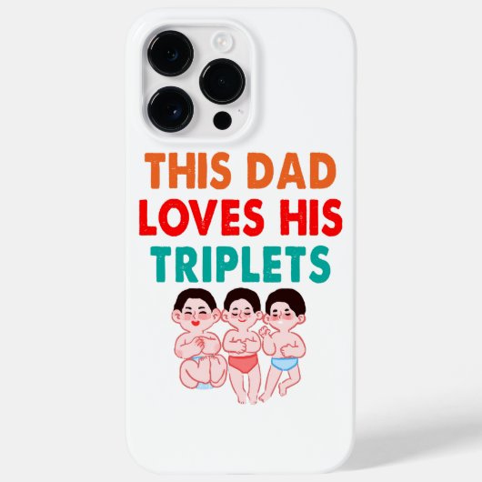 Dieser Vater Liebe seine Triplets Case-Mate iPhone Hülle (Rückseite)