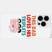 Dieser Vater Liebe seine Triplets Case-Mate iPhone Hülle (Rückseite (Horizontal))