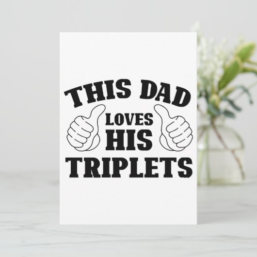 Dieser Vater Liebe seine Triplets - ein Geschenk f Einladung (Stehend Vorderseite)