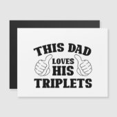 Dieser Vater Liebe seine Triplets - ein Geschenk f Magnetkarte (Vorne/Hinten)