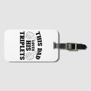 Dieser Vater liebt seine Drillinge - Geschenk für  Gepäckanhänger