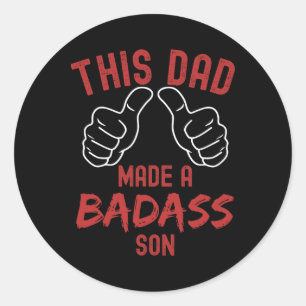 Dieser Vater machte einen Bad Son Funny Vathers Da Runder Aufkleber