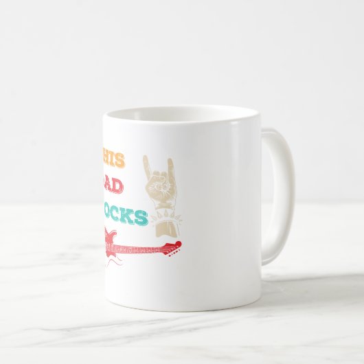 Dieser Vater rockt Rock'n'Roll Heavy Metal Fathal  Kaffeetasse (VorderseiteRechts)