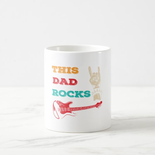Dieser Vater rockt Rock'n'Roll Heavy Metal Fathal  Kaffeetasse (Mittel)