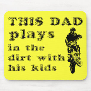 Dieser Vater spielt im Dirt-Bike-Motocross-Mousepa Mousepad
