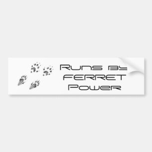 Dieser VehicleRuns OnFERRET POWER Autoaufkleber