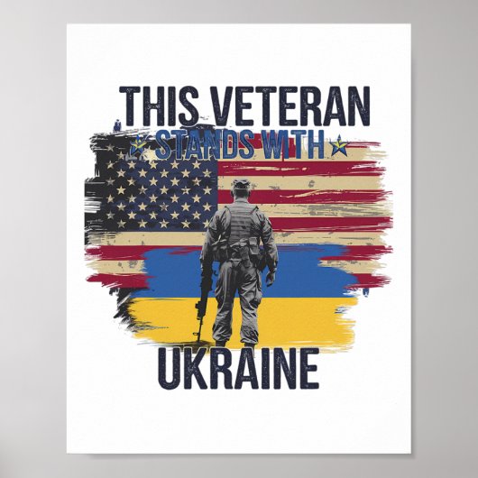 Dieser Veteran steht hinter der Ukraine 15 Poster (Vorne)