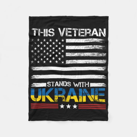 Dieser Veteran steht hinter der Ukraine 1 Fleecedecke (Vorderseite)
