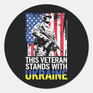 Dieser Veteran steht hinter der Ukraine 7 Runder Aufkleber