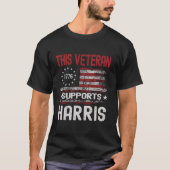 Dieser Veteran unterstützt Harris American USA Fla T-Shirt (Vorderseite)