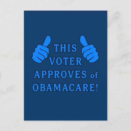 Dieser VOTER genehmigt Obamacare Postkarte (Vorderseite)