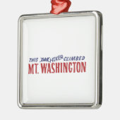 Dieser Wanderer kletterte Mt Washington, nicht ein Ornament Aus Metall (Links)