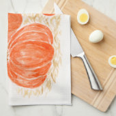 Dieser Weg zu den Pumpkin Patch Wasserfarbe Pumpki Geschirrtuch (Viertel Falte)