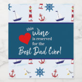 Dieser Wein ist für den besten Vater der Welt rese Weinetikett (Einzelnes Label)