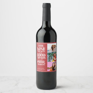 Dieser Wein paart sich gut mit Freunden Spaß beste Weinetikett