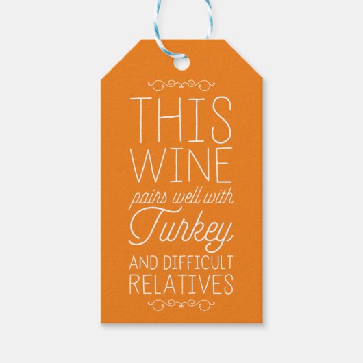Dieser Wein passt gut zu... Geschenkanhänger (Vorderseite)