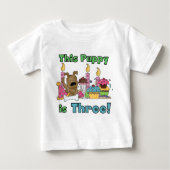 Dieser Welpe sind drei Hemden und Geschenke Baby T-shirt (Vorderseite)